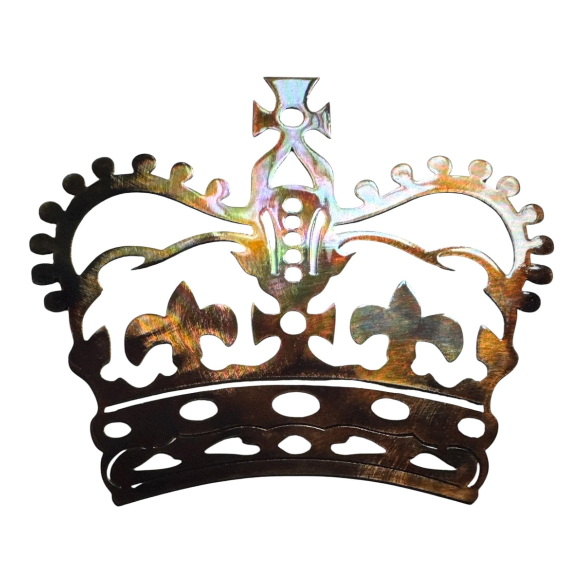 Grand Royal Crown metal wall art decor 12x10-1-2 inches copper plated steel with hanger