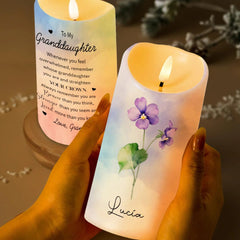 Granddaughter Encouragement Candle flameless LED 3x6 inches