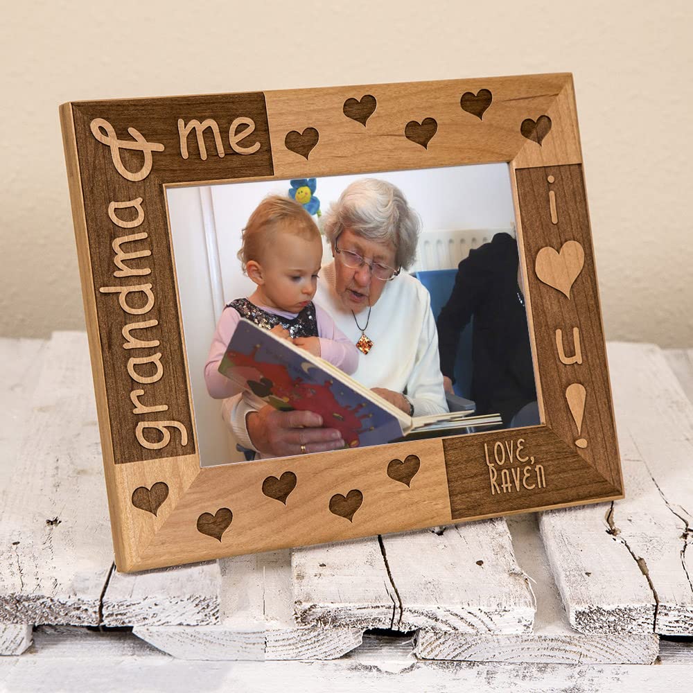 Grandma me picture frame in 4x6 size with wood frame