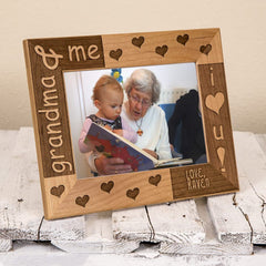 Grandma me picture frame in 4x6 size with wood frame