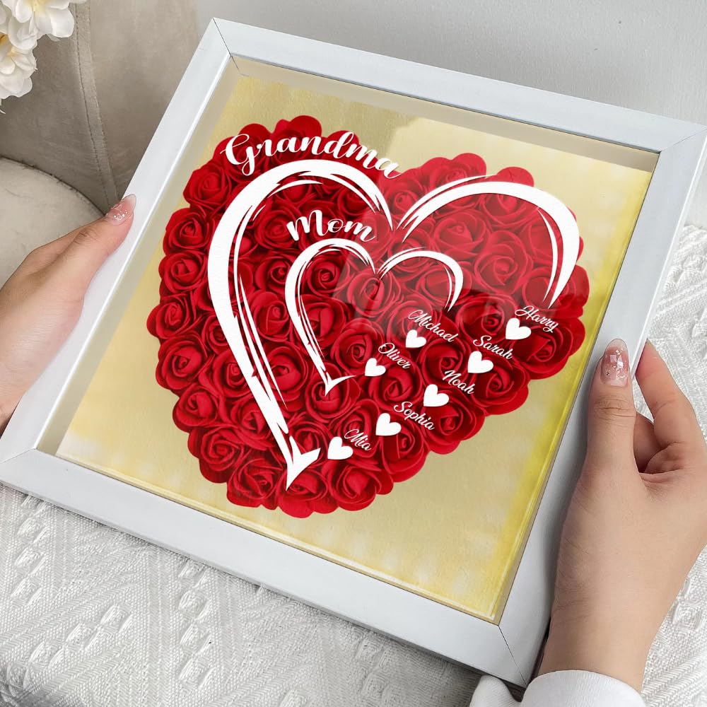 Wooden shadow box frame with shatterproof acrylic front