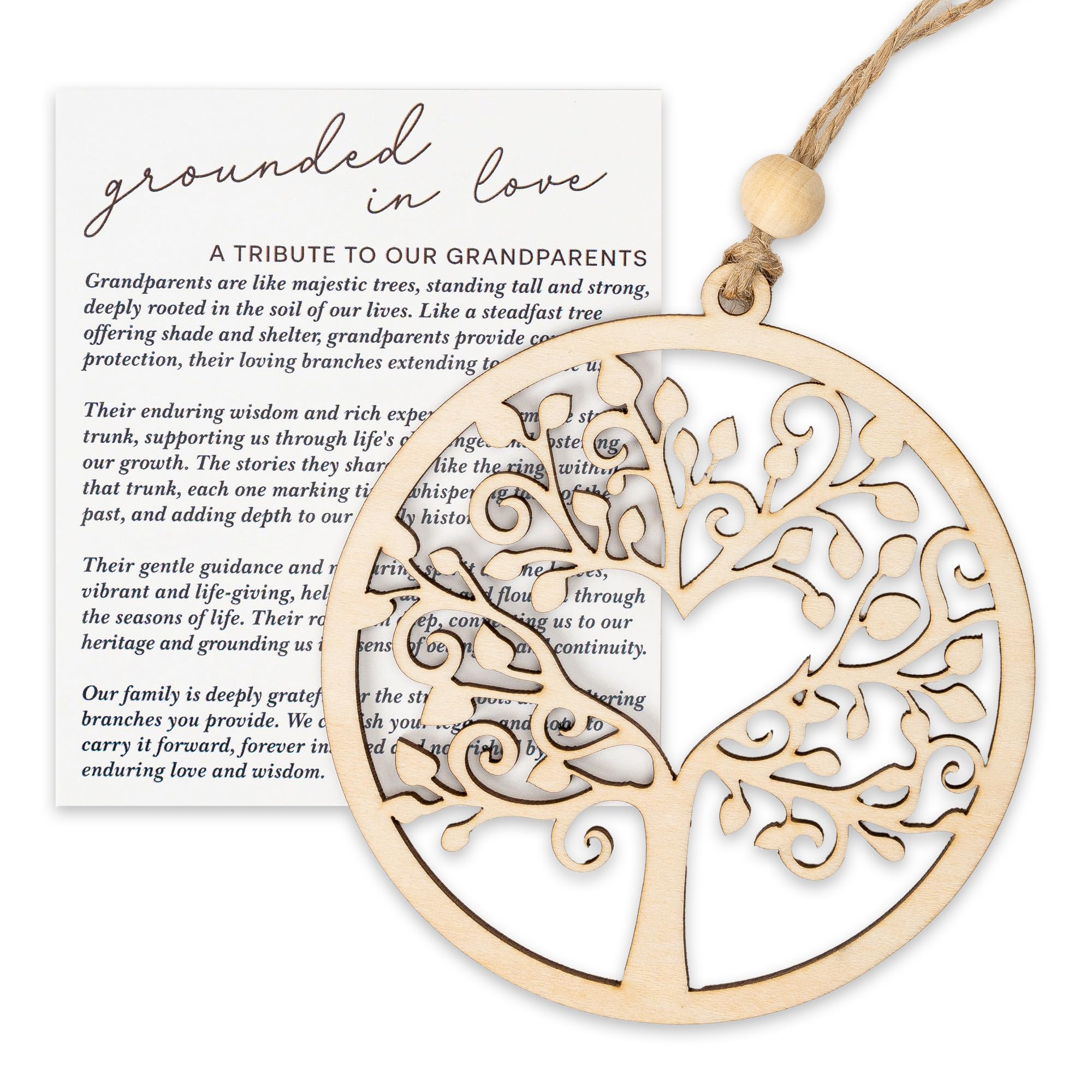 Grandparents Gifts with Story Card ornament ready to gift