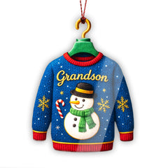 Grandson Christmas Ornament 2025 window suncatcher display