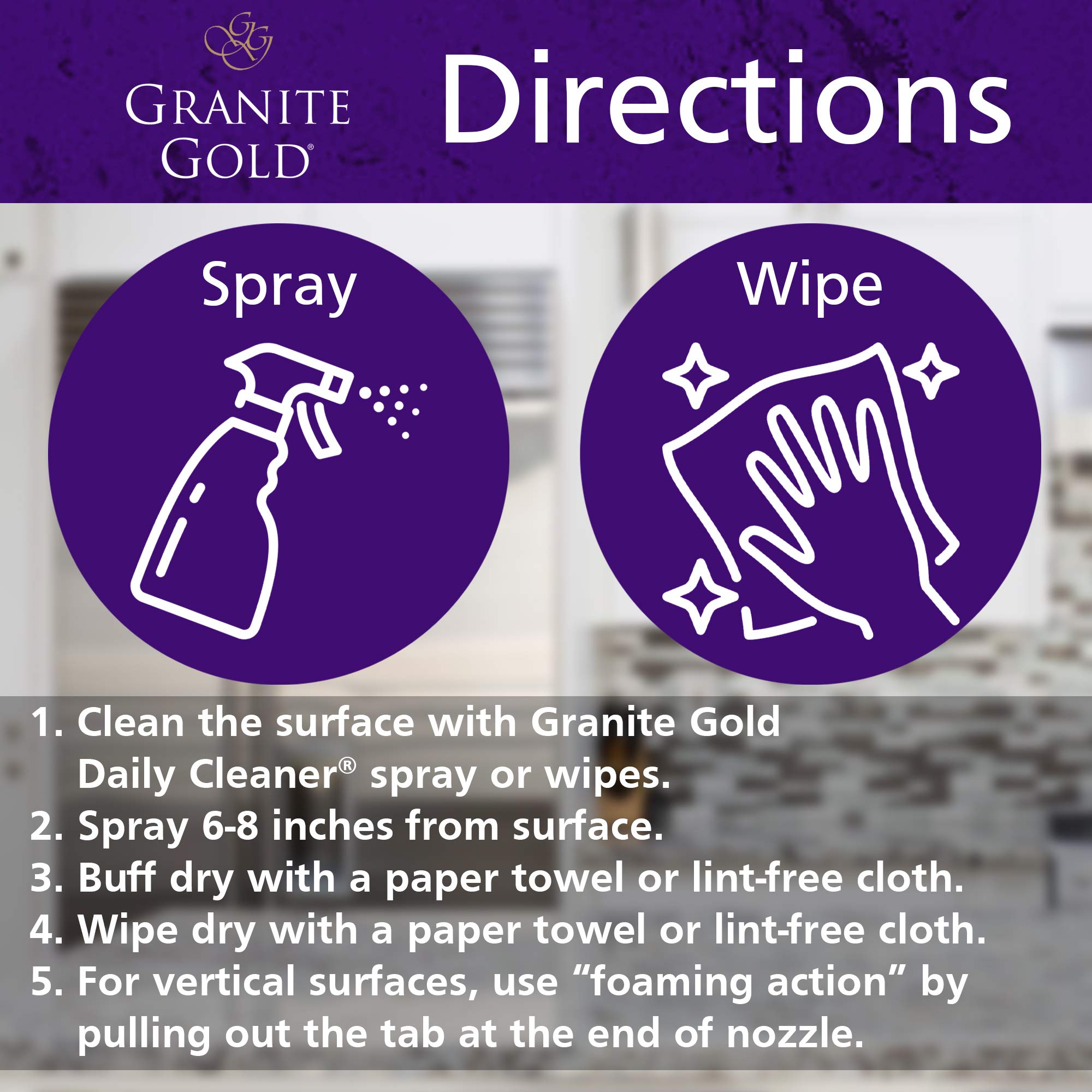 Stone surfaces polished by Granite Gold Countertop Polish