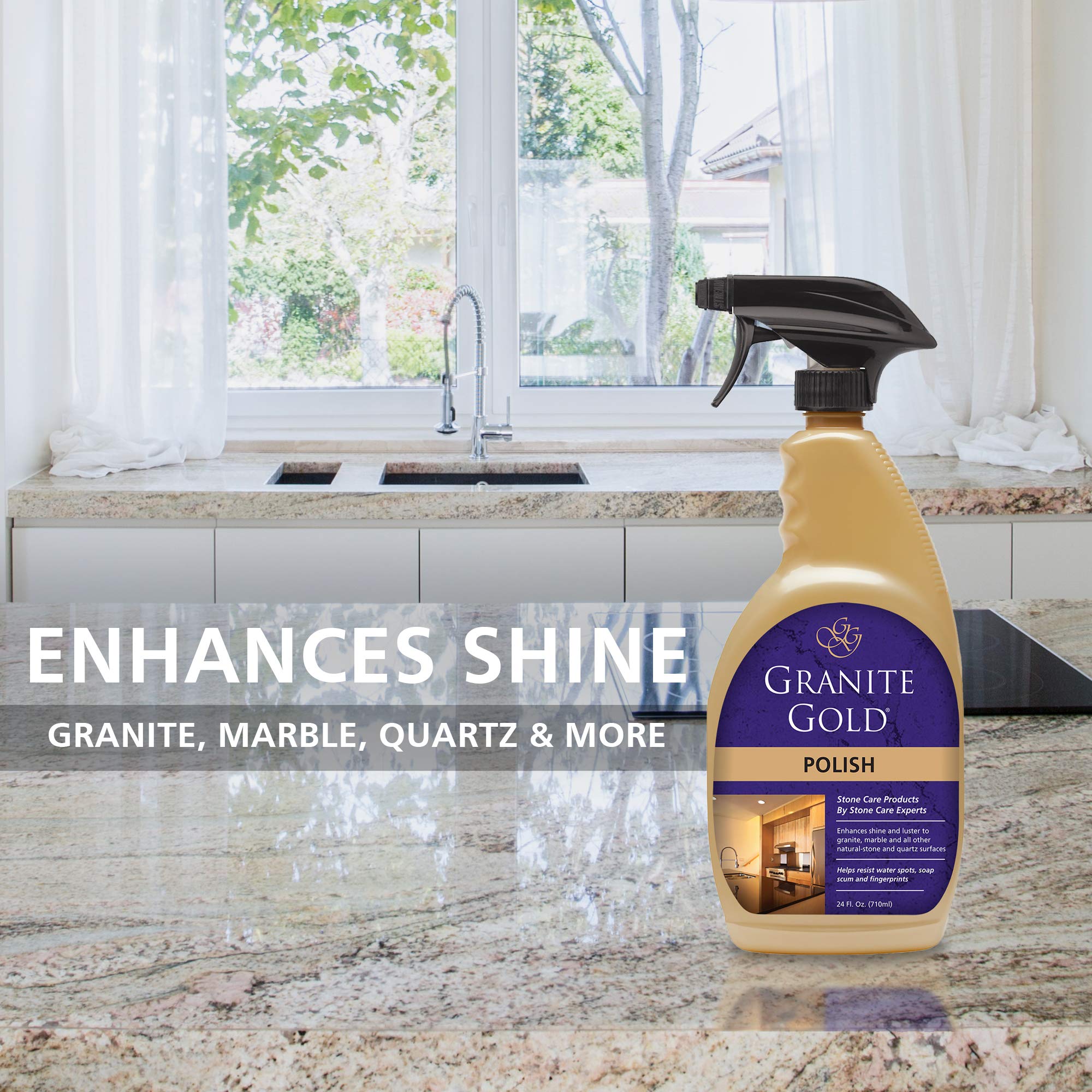 Spray bottle for Granite Gold Countertop Polish on stone surfaces