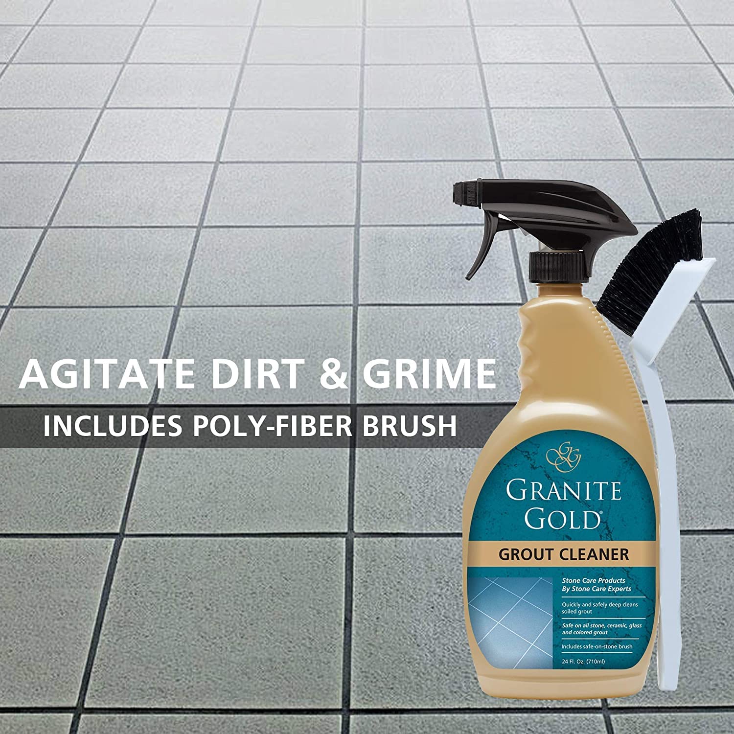 Granite Gold Grout Brush included with cleaner