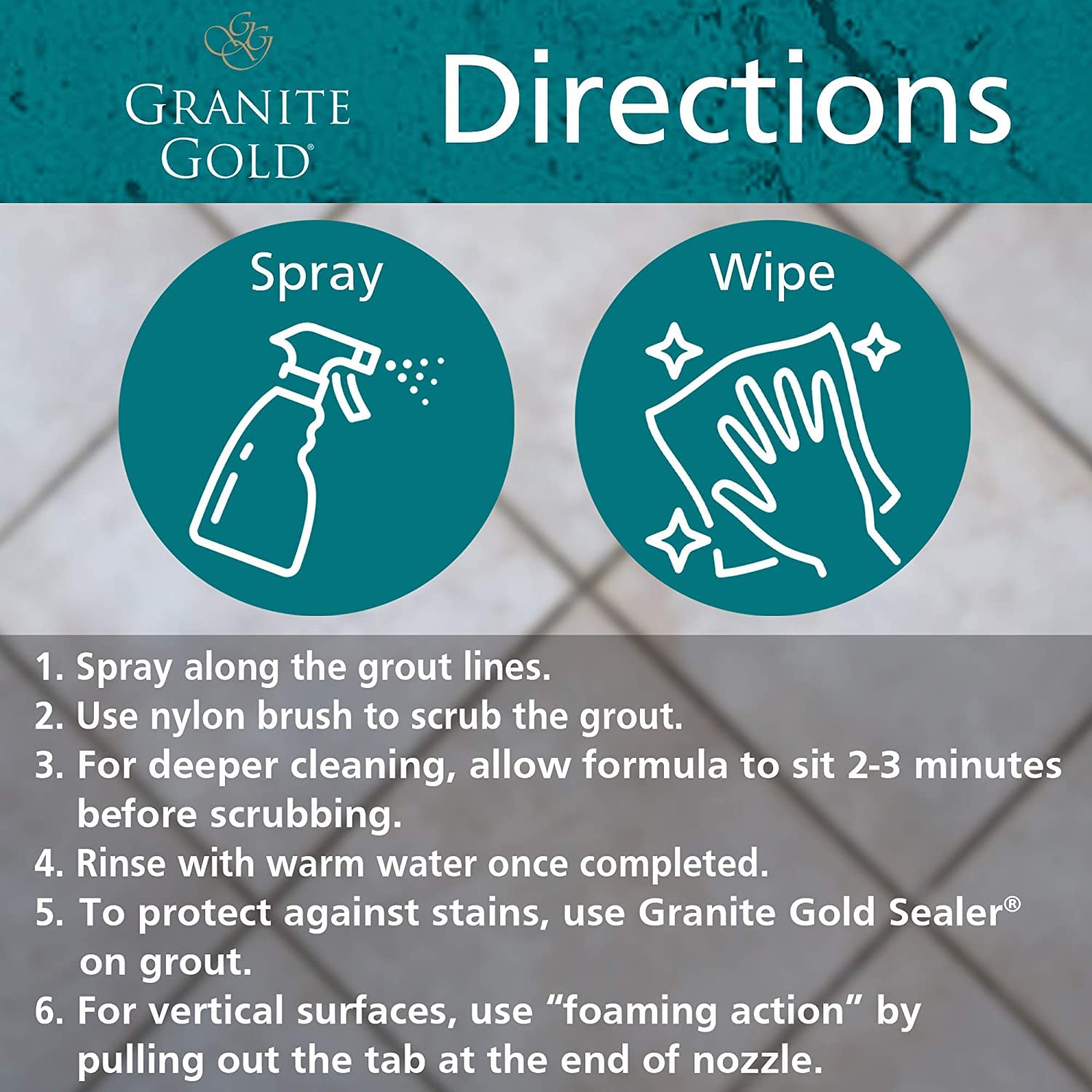 Citrus scented grout cleaner Granite Gold