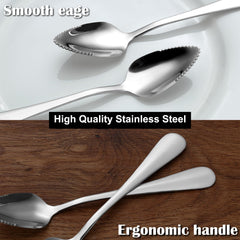 Ergonomic handles grapefruit flatware set