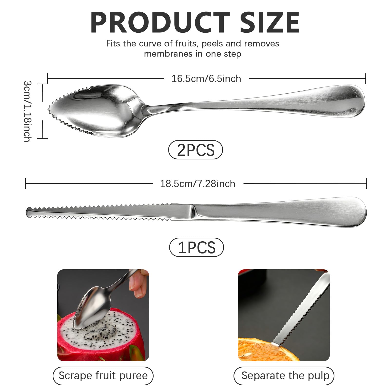 Silver grapefruit spoon close up stainless steel
