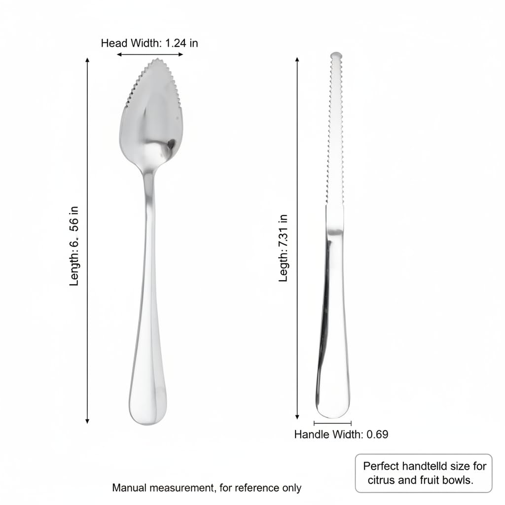 grapefruit knife and spoon with ergonomic handle in stainless steel
