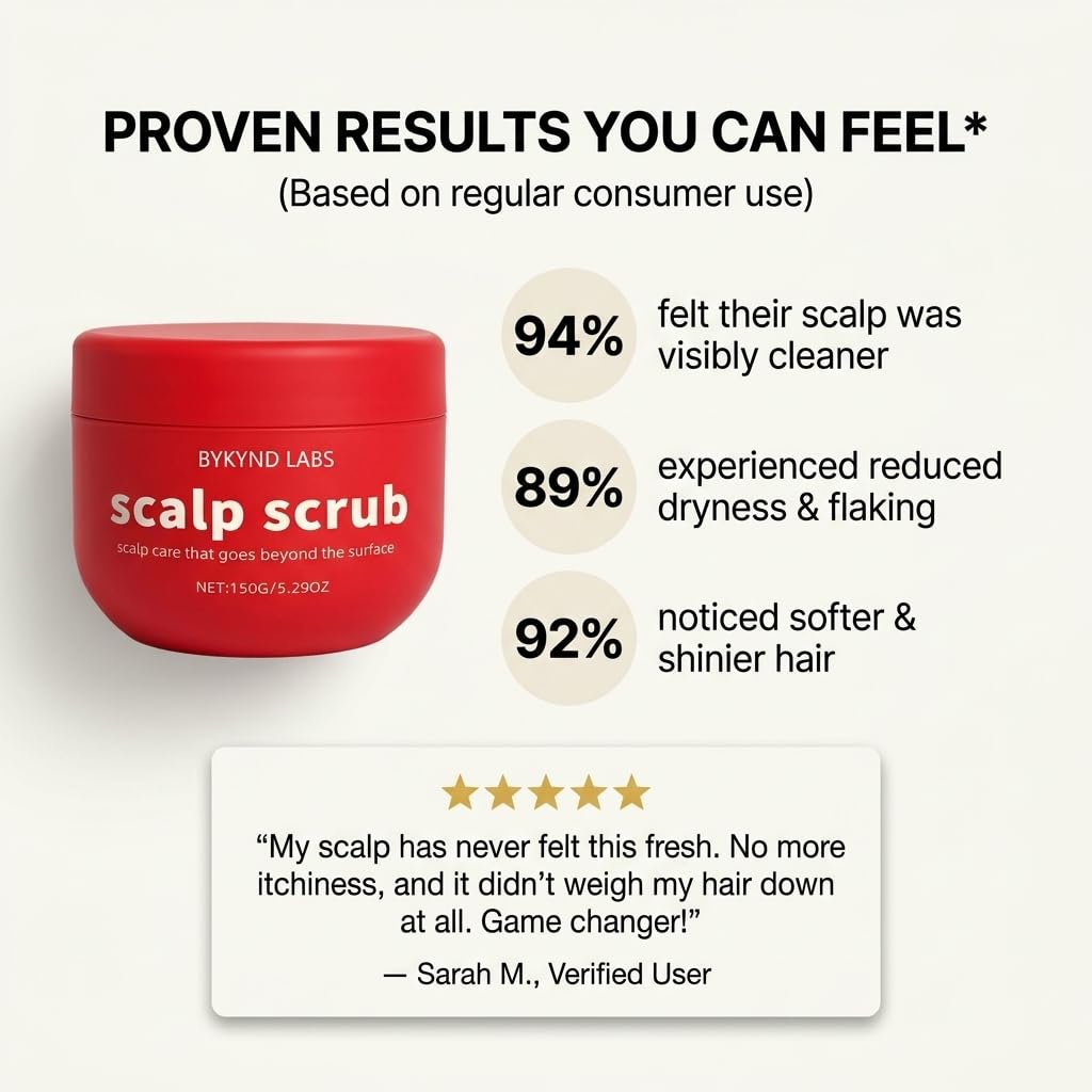 Color treated hair safe scalp scrub packaging note