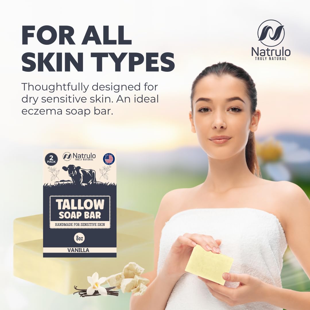Grass fed tallow body soap image for face and body