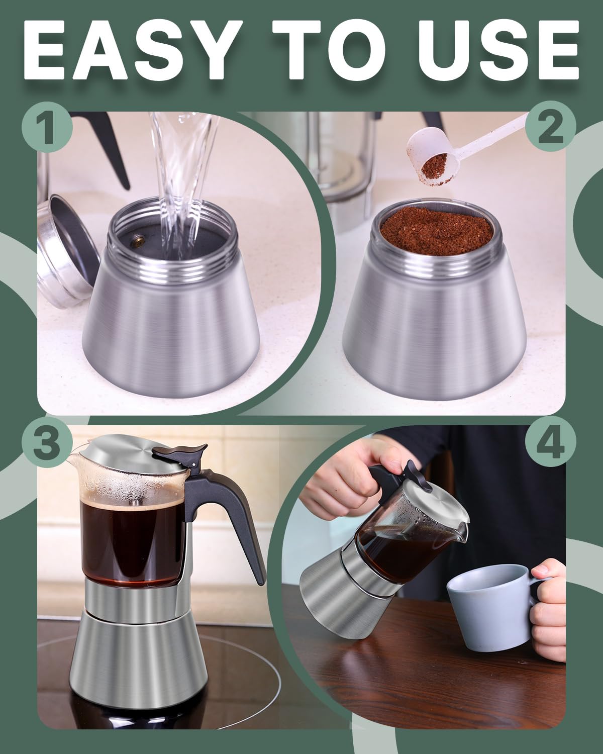 Extra silicone seal included with Grasseed Moka Pot