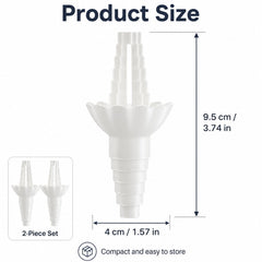 Gravity-fed transfer kit connects bottles for easy liquid transfer