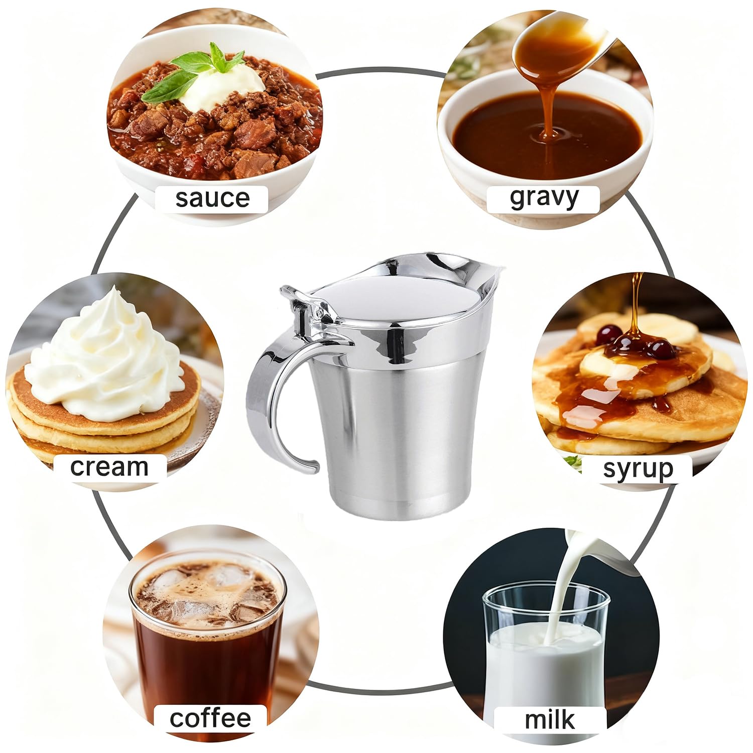 Versatile gravy boat for gravy custard and cream