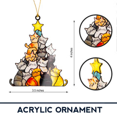 Cat ornament for Xmas decor packaging with story card