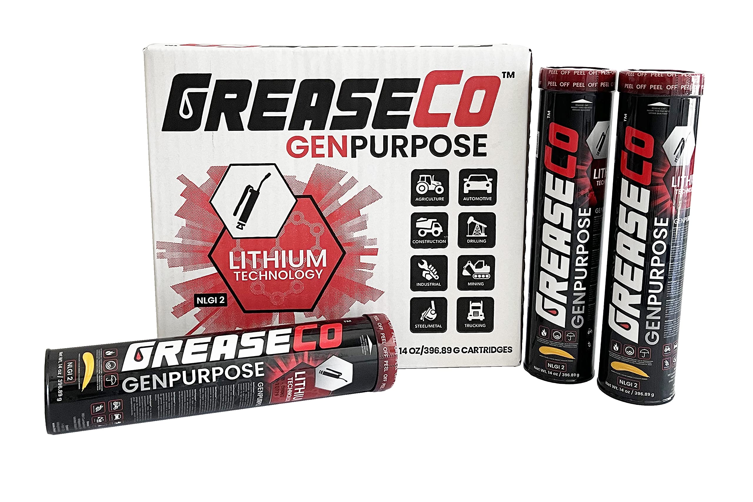 GreaseCo GenPurpose amber single tube packaging