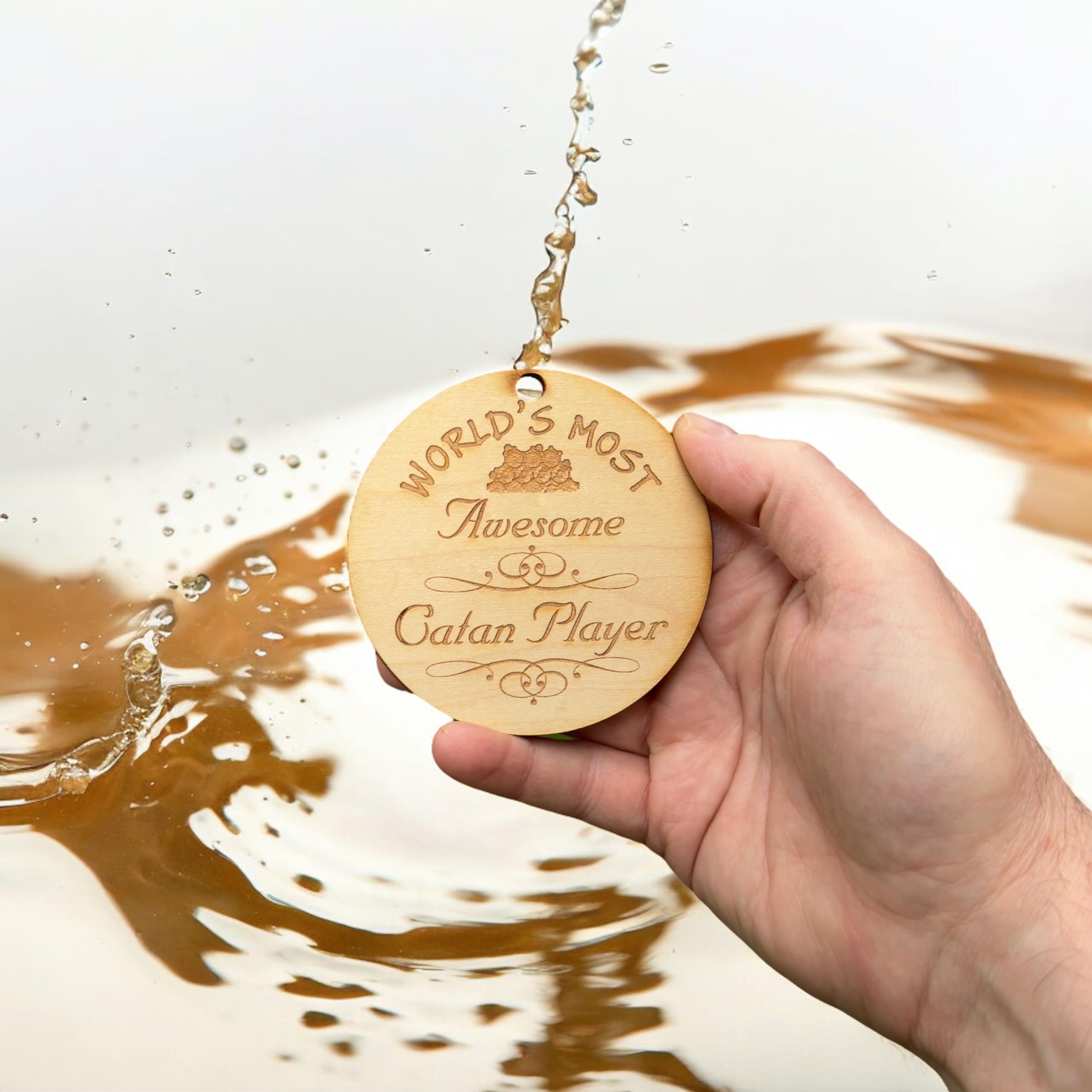 Maple wood ornament suitable for Catan players