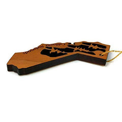 California Redwood ornament suitable as a California souvenir