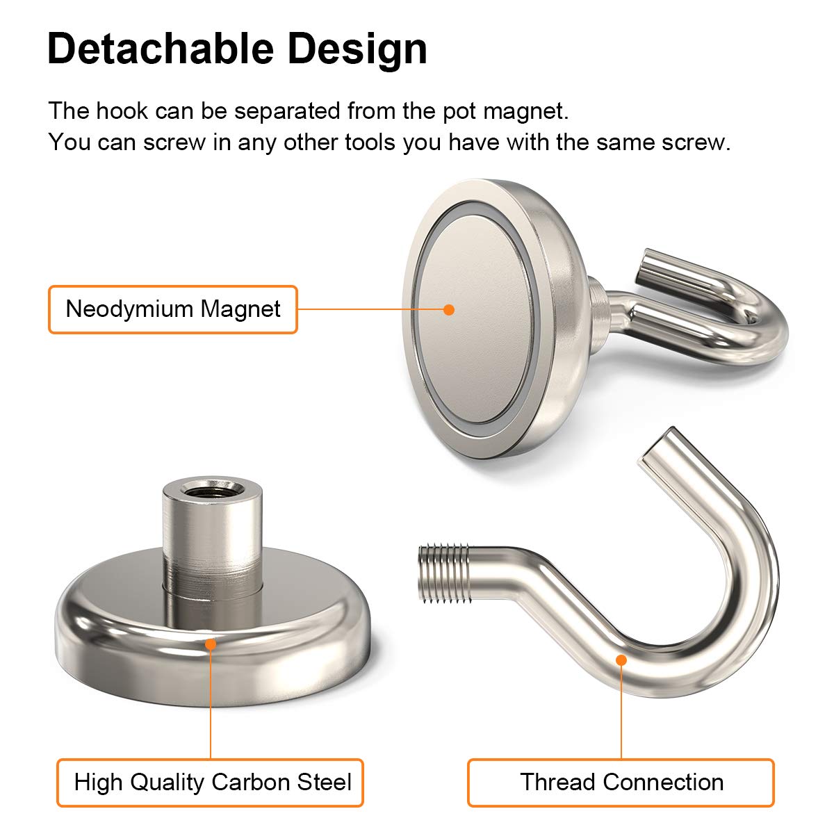 GREATMAG magnetic hook for refrigerator use pack of 6