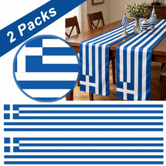 Greece flag table cloth 12x72 inches 2pcs