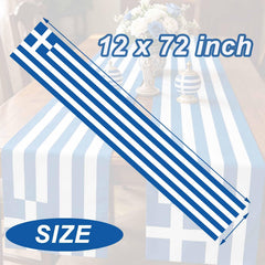 Greece flag table runner 12x72 inches