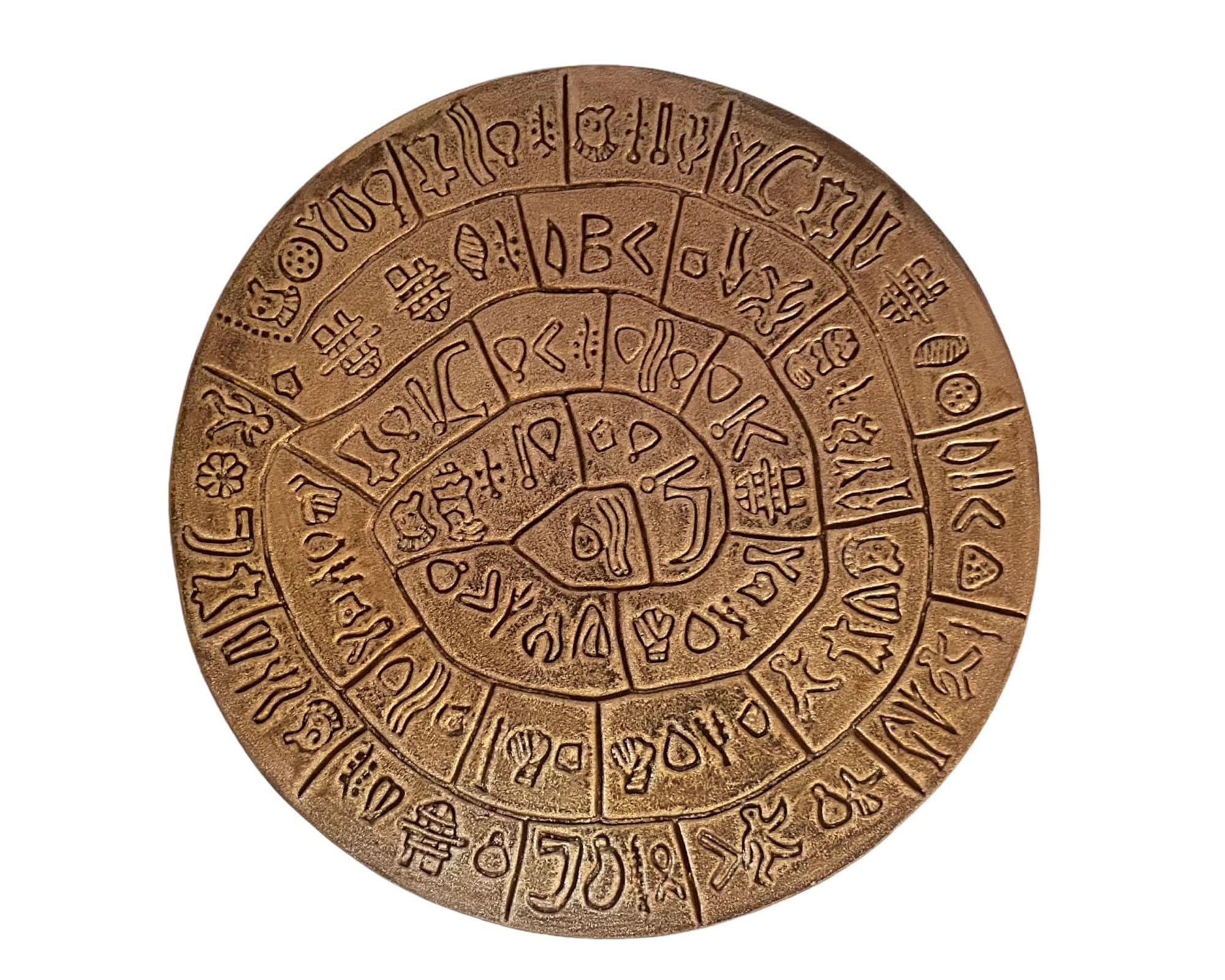 Handmade in Greece Phaistos Disc replica for display