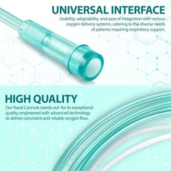 green crush-resistant tubing for nasal oxygen cannula