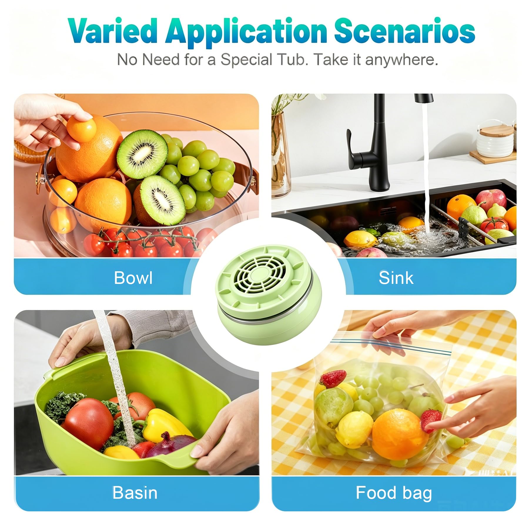 Green color Fruit and Vegetable Washing Machine variant