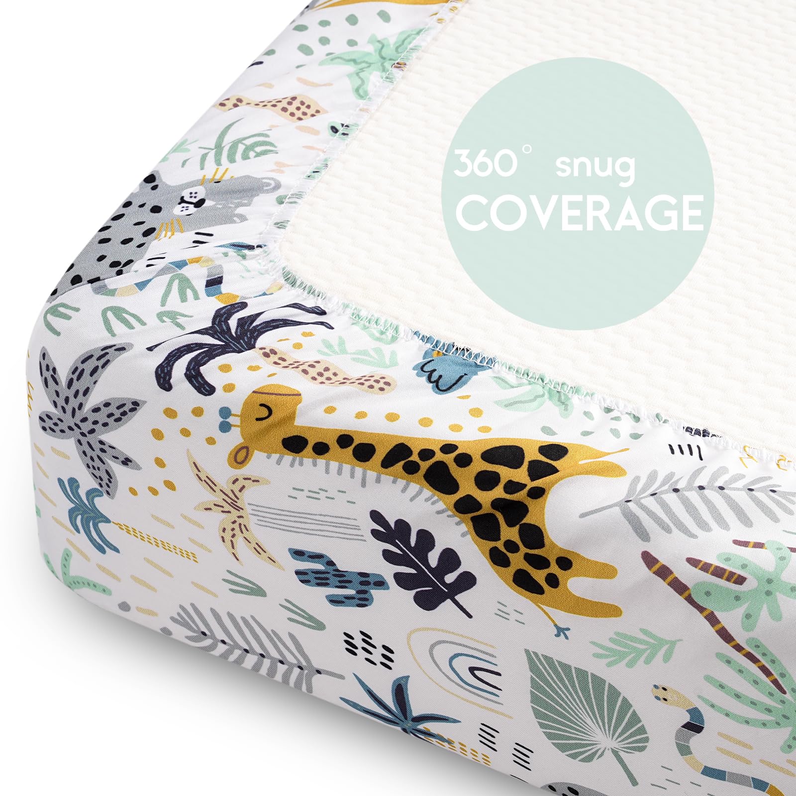 Machine washable pack and play fitted sheet