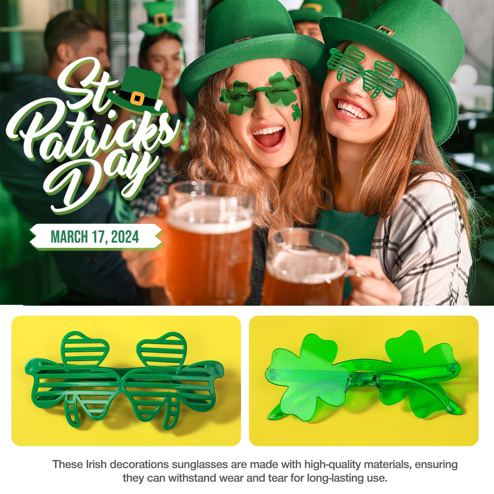 Shamrock tattoo sticker included with party favors