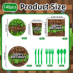 Green 9 inch plates pack for party