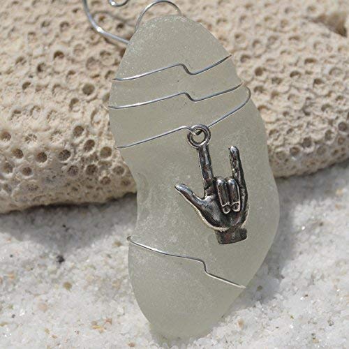 Green sea glass ornament option