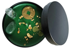Aventurine and clear quartz crystals included