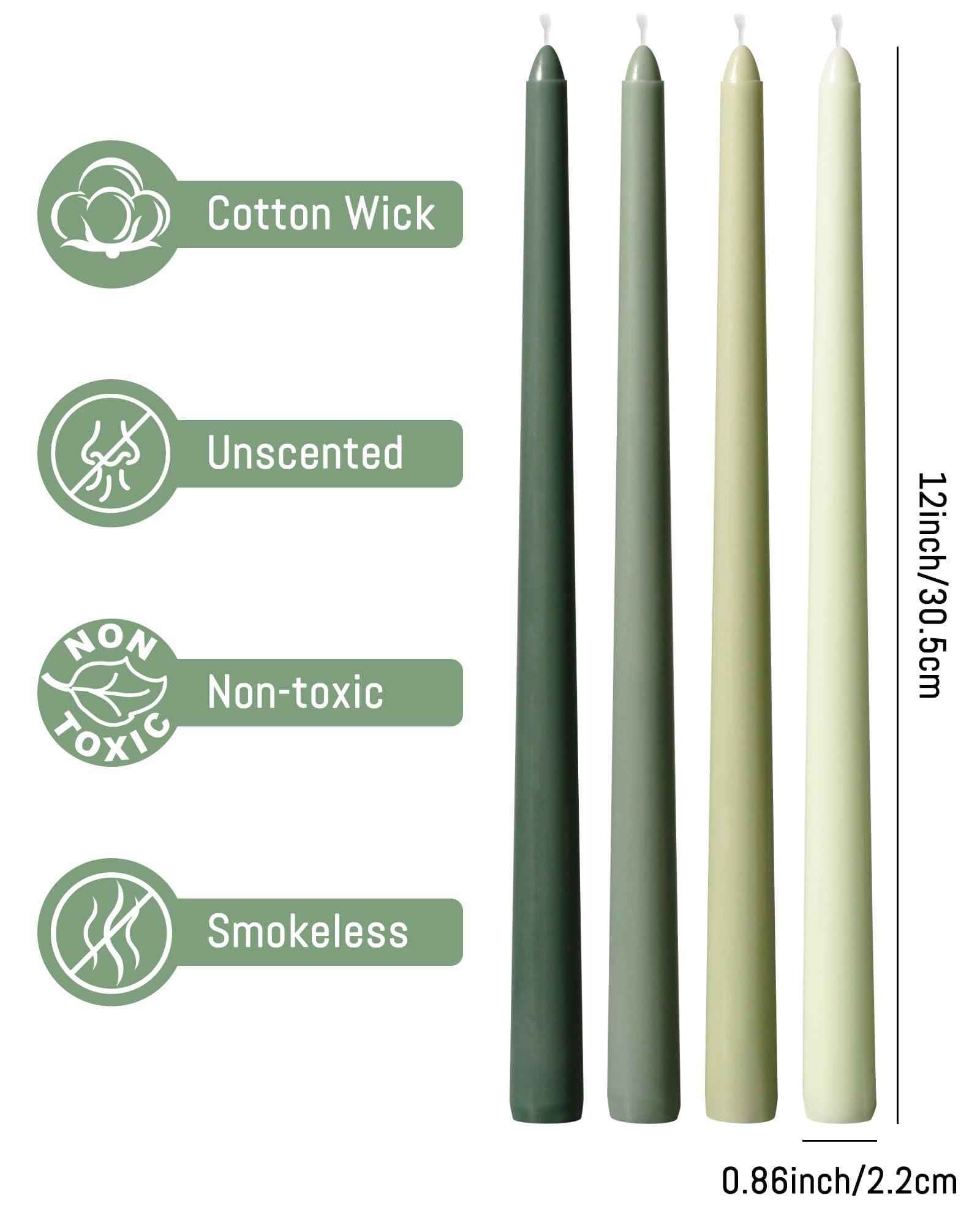 Gift-ready taper candles in elegant packaging