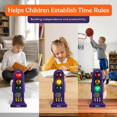 Timer showing green yellow red stoplight indicators