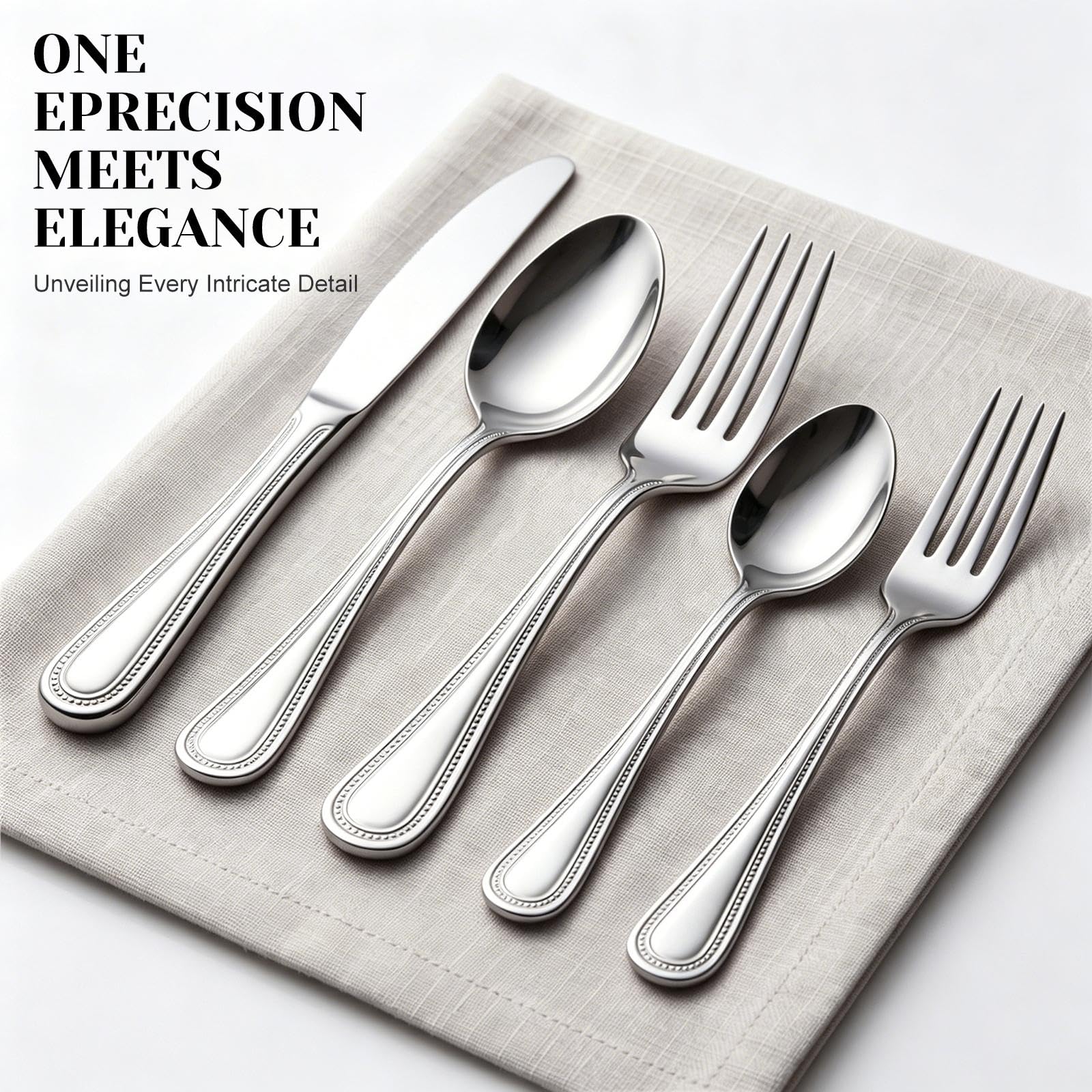 Ergonomic design with rounded handles for comfortable grip in Greenloom silverware set