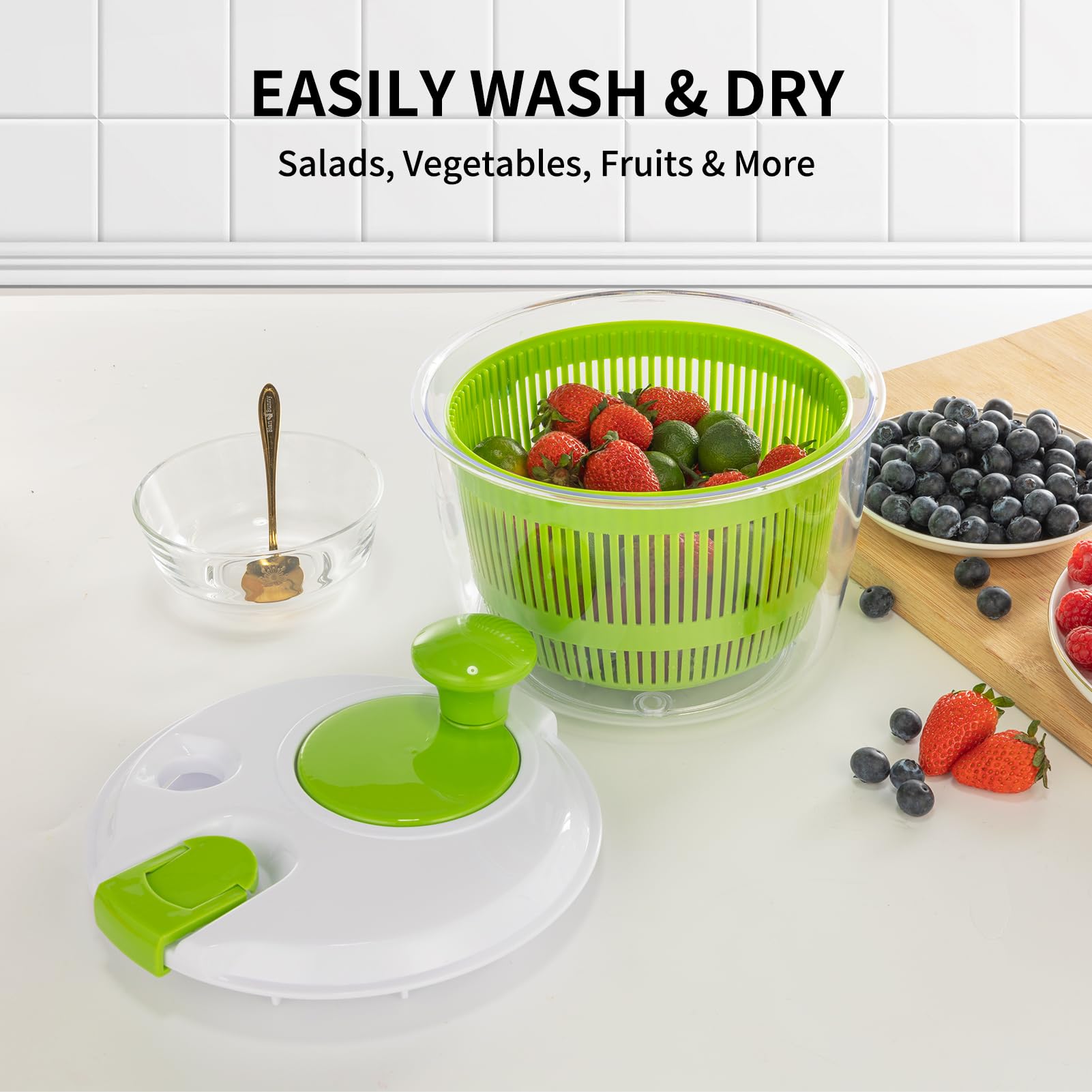 Versatile washer and dryer for greens and produce