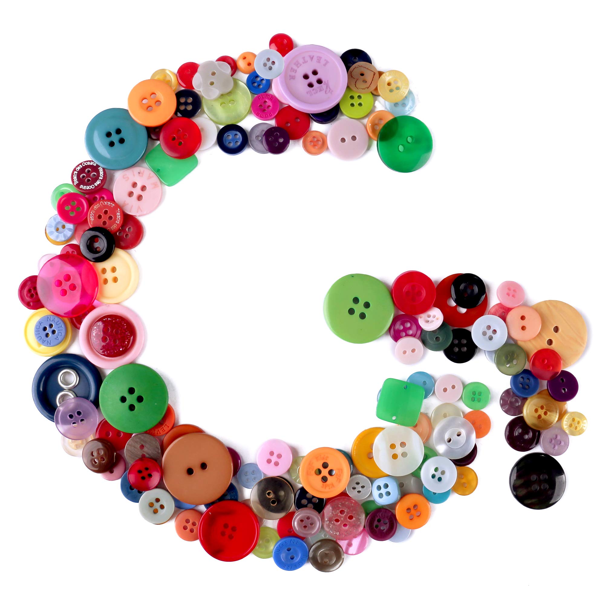 Round resin buttons 2 and 4 holes mixed colors for crafts
