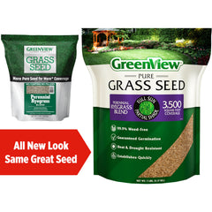 GreenView Pure Grass Seed Perennial Ryegrass Blend seed bag label