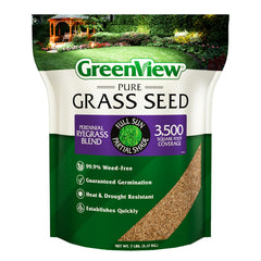GreenView Pure Grass Seed Perennial Ryegrass Blend 7 lb bag for lawns