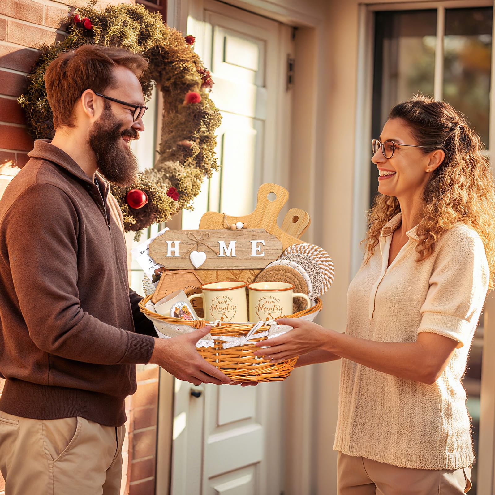greeting card for housewarming gift basket