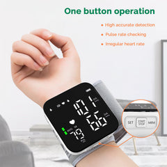 Talking BP monitor wrist device with voice readouts