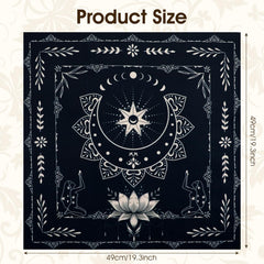 Square divination mat for tarot readings polyester