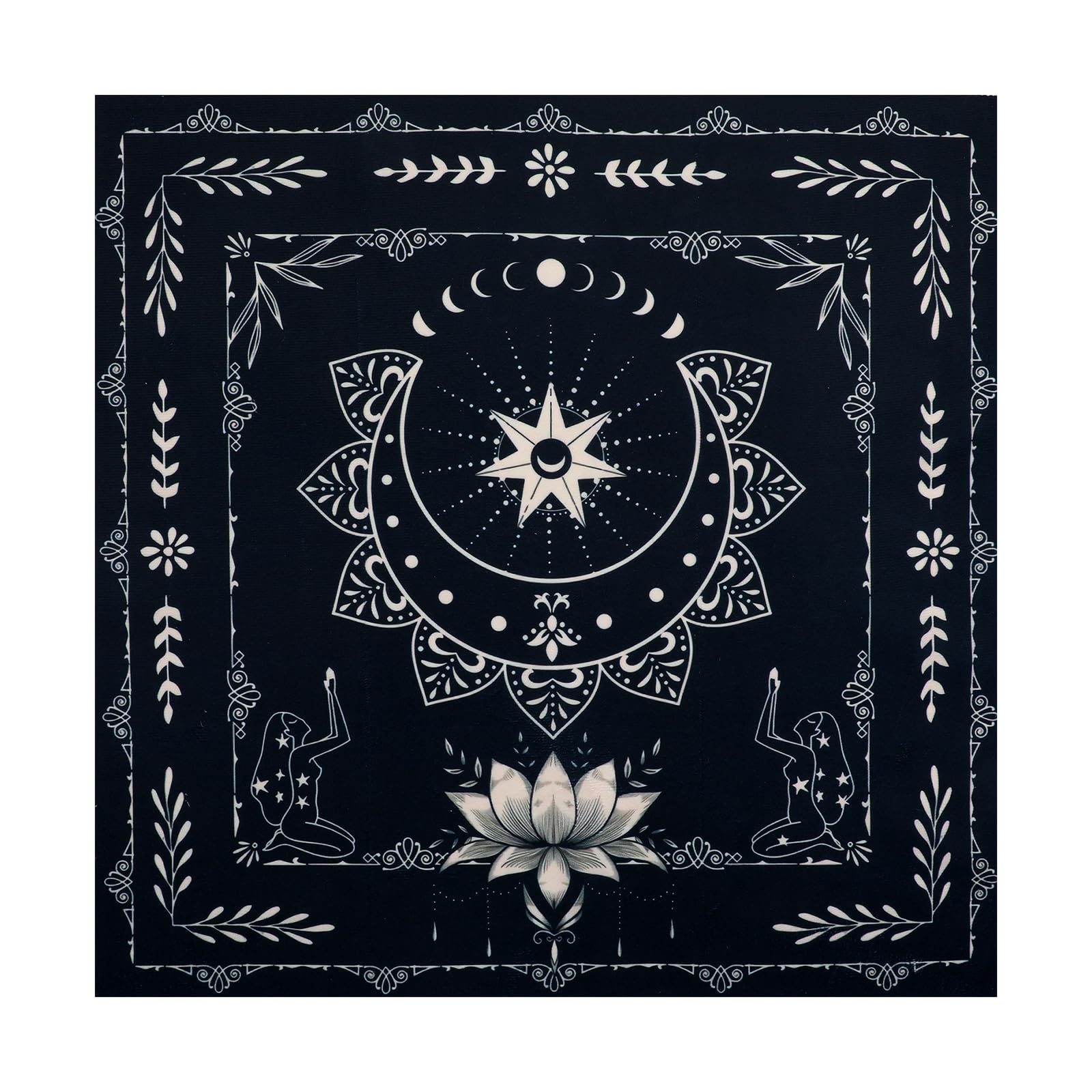 Grevosea Tarot Altar Cloth beige black 49x49 cm