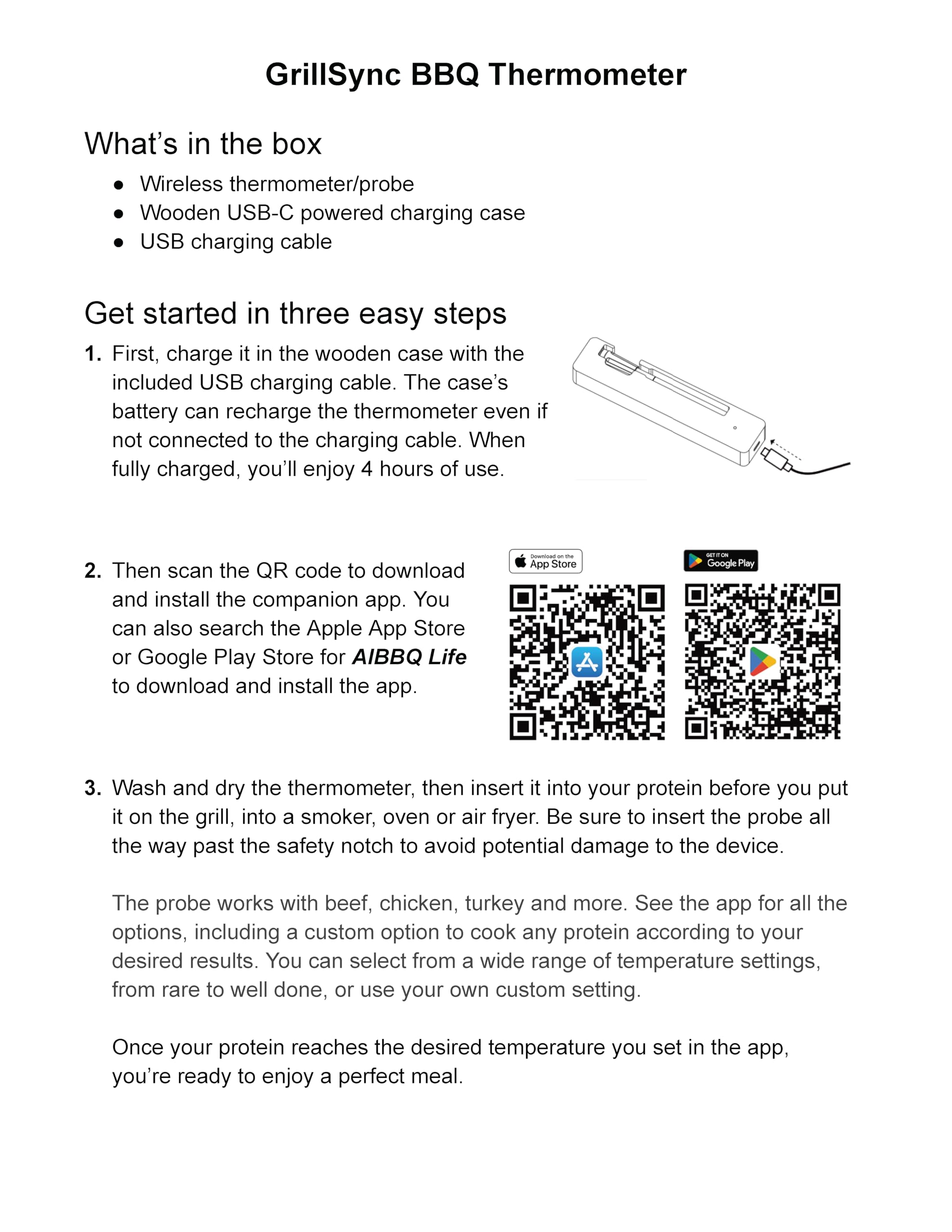 Official Grill Sync compatibility with iOS and Android