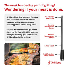 Wireless thermometer used with grill oven smoker