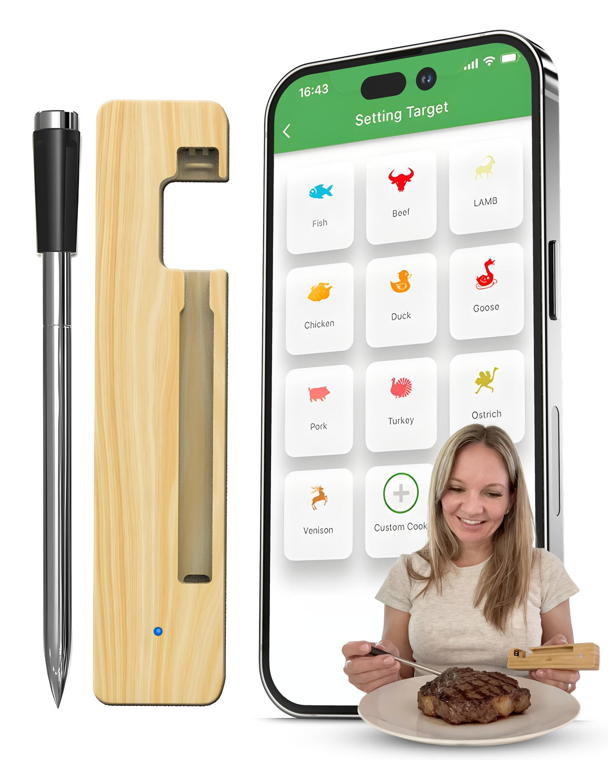 Grill Sync Wireless Meat Thermometer Bluetooth app