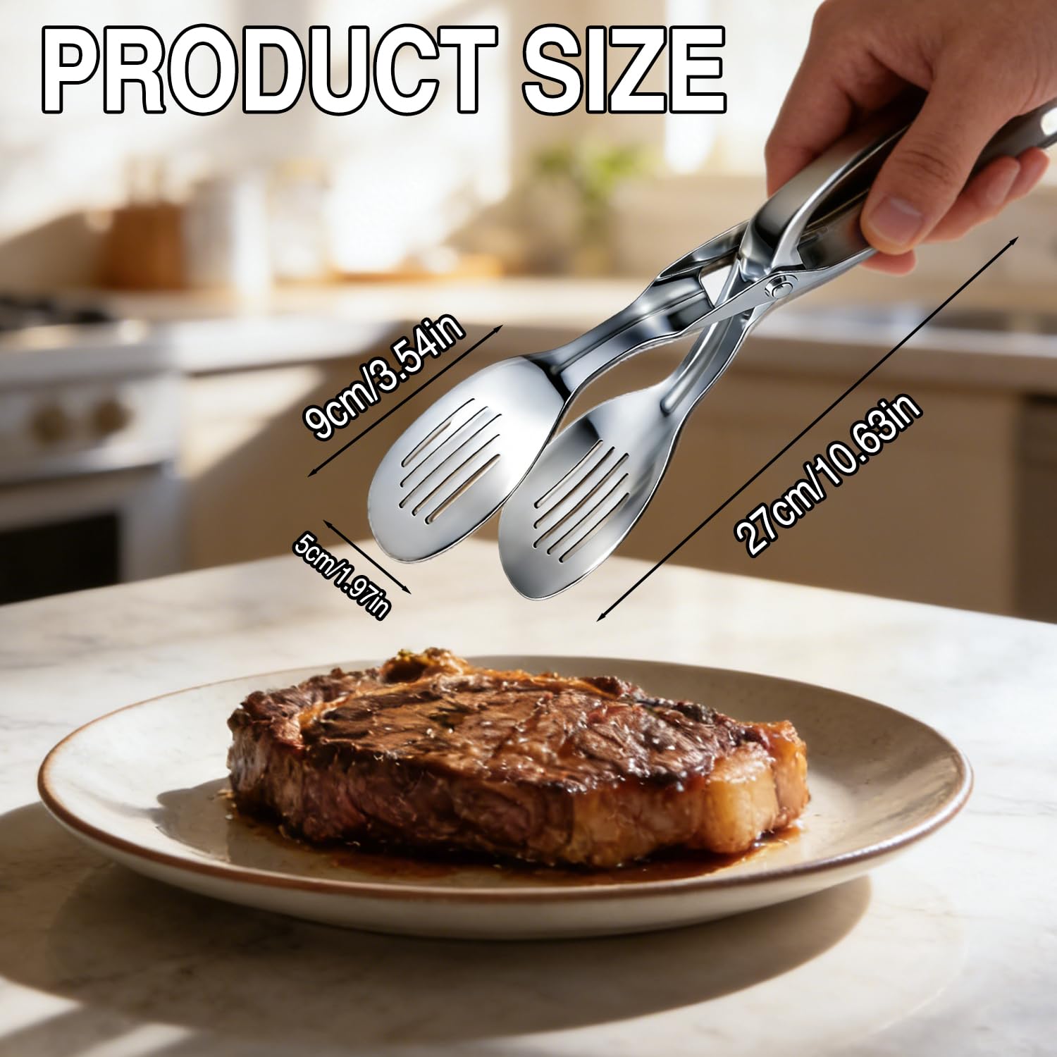 Indoor and outdoor use versatile tongs for grilling and roasting