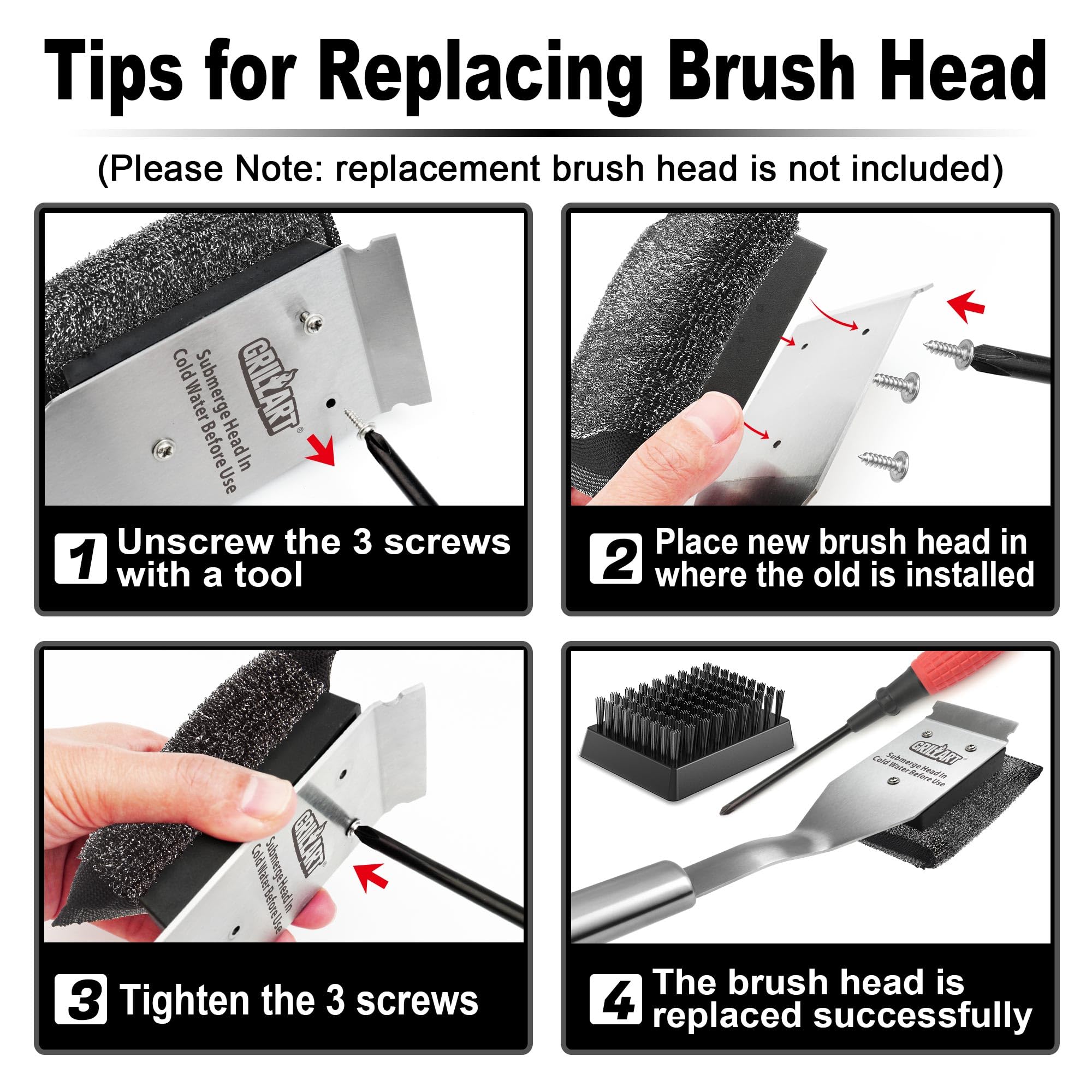 All-grills compatible grill cleaner for charcoal porcelain infrared